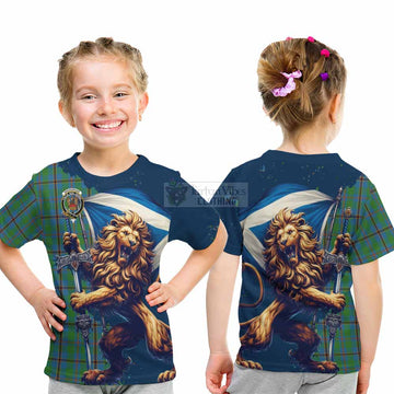 Snodgrass Tartan Family Crest Kid T-Shirt with Scottish Majestic Lion - Tartan Vibes Clothing