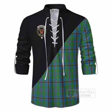 Snodgrass Tartan Ghillie Kilt Shirt with Family Crest and Military Logo Style - Tartan Vibes Clothing
