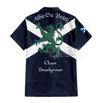 Snodgrass Tartan Lion Rampant Hawaiian Shirt Proudly Display Your Heritage with Alba Gu Brath and Clan Name - Tartan Vibes Clothing