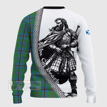 Snodgrass Tartan Clan Crest Knitted Sweater with Highlander Warrior Celtic Style - Tartan Vibes Clothing