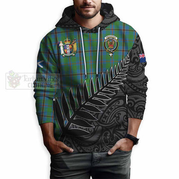 Snodgrass Crest Tartan Hoodie with New Zealand Silver Fern Half Style - Tartan Vibes Clothing