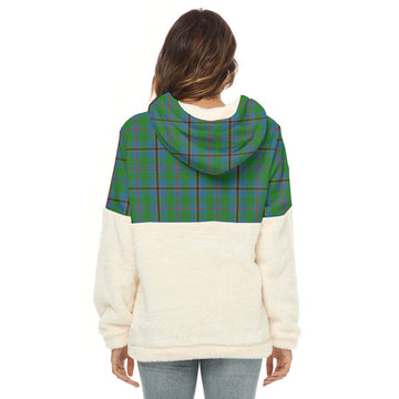Snodgrass Tartan Half Style Women's Borg Fleece Hoodie with Half Zip - Tartan Vibes Clothing