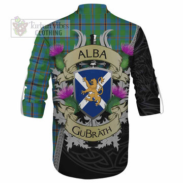 Snodgrass Tartan Family Crest Ghillie Kilt Shirt Lion Rampant Royal Thistle Shield Celtic Inspired - Tartan Vibes Clothing