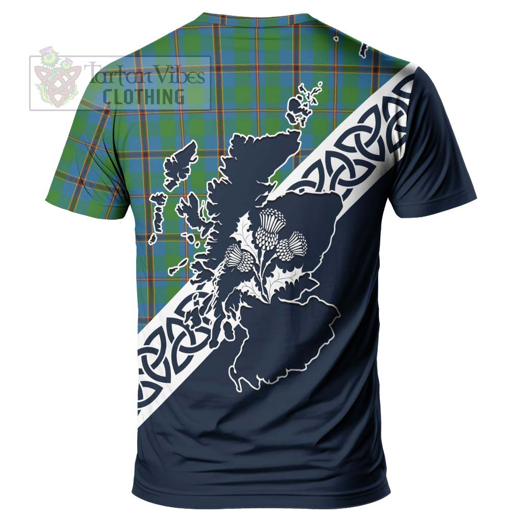Snodgrass Tartan T-Shirt Featuring Thistle and Scotland Map - Tartanvibesclothing Store