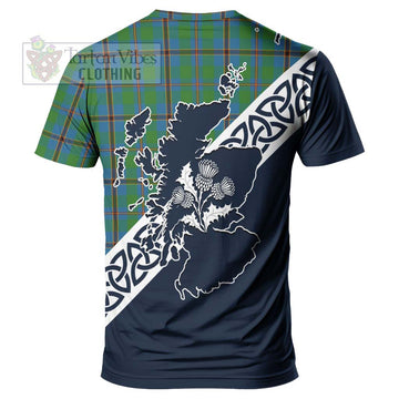 Snodgrass Tartan T-Shirt Featuring Thistle and Scotland Map - Tartanvibesclothing Store