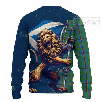 Snodgrass Tartan Family Crest Knitted Sweater with Scottish Majestic Lion - Tartan Vibes Clothing