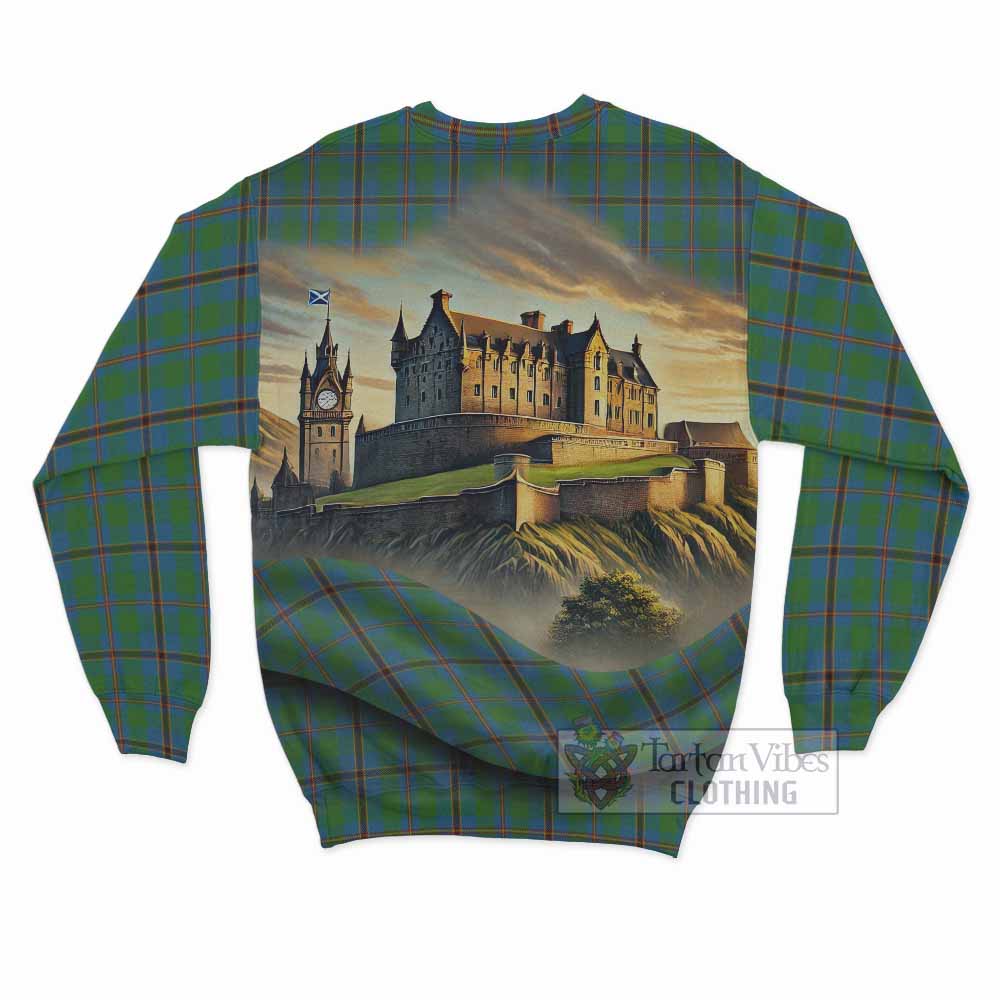Snodgrass Tartan Family Crest Sweatshirt with Scottish Ancient Castle Style - Tartan Vibes Clothing