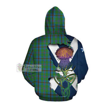 Tartan Vibes Clothing Snodgrass Tartan Family Crest Cotton Hoodie Scottish Thistle Celtic Inspired