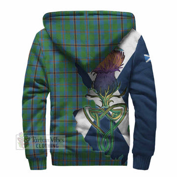 Tartan Vibes Clothing Snodgrass Tartan Family Crest Sherpa Hoodie Scottish Thistle Celtic Inspired
