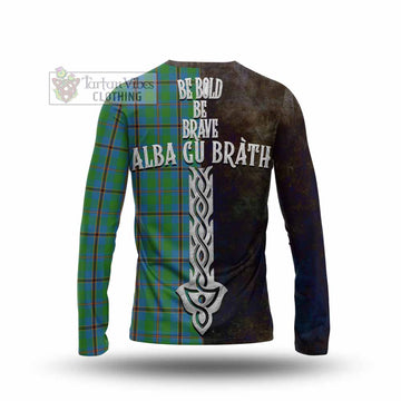 Snodgrass Tartan Family Crest Long Sleeve T-Shirt Alba Gu Brath Be Brave Lion Ancient Style - Tartan Vibes Clothing