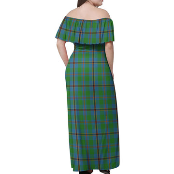Snodgrass Tartan Off Shoulder Long Dress - Tartan Vibes Clothing