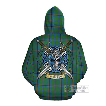 Snodgrass Tartan Cotton Hoodie with Family Crest Celtic Skull Style Pullover Hoodie - Tartan Vibes Clothing