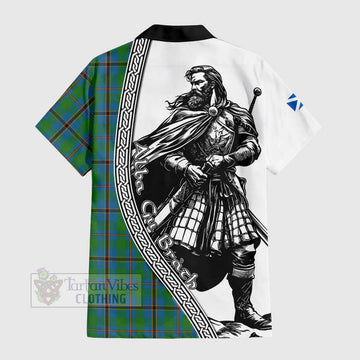 Snodgrass Tartan Clan Crest Hawaiian Shirt with Highlander Warrior Celtic Style - Tartan Vibes Clothing