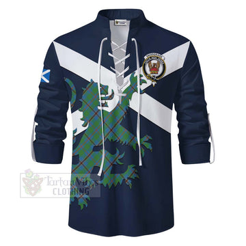 Snodgrass Tartan Lion Rampant Ghillie Kilt Shirt Proudly Display Your Heritage with Alba Gu Brath and Clan Name - Tartan Vibes Clothing