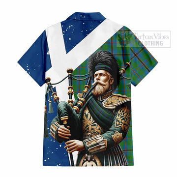 Snodgrass Tartan Hawaiian Shirt with Family Crest Scottish Bagpiper Vibes - Tartan Vibes Clothing