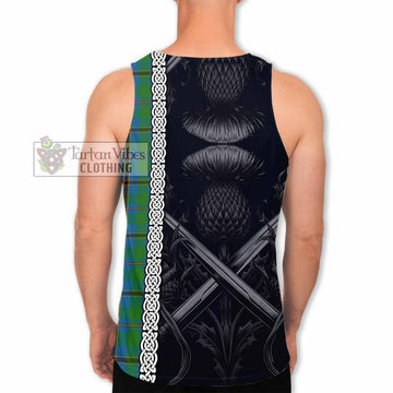 Snodgrass Tartan Men's Tank Top with Family Crest Cross Sword Thistle Celtic Vibes - Tartan Vibes Clothing