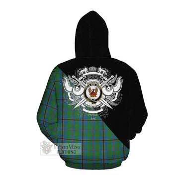 Snodgrass Tartan Cotton Hoodie with Family Crest and Military Logo Style Pullover Hoodie - Tartan Vibes Clothing