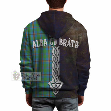 Tartan Vibes Clothing Snodgrass Tartan Family Crest Hoodie Alba Gu Brath Be Brave Lion Ancient Style
