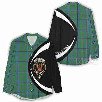 Snodgrass Tartan Women's Casual Shirt with Family Crest Circle Style - Tartan Vibes Clothing