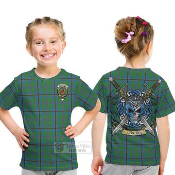 Snodgrass Tartan Kid T-Shirt with Family Crest Celtic Skull Style - Tartan Vibes Clothing