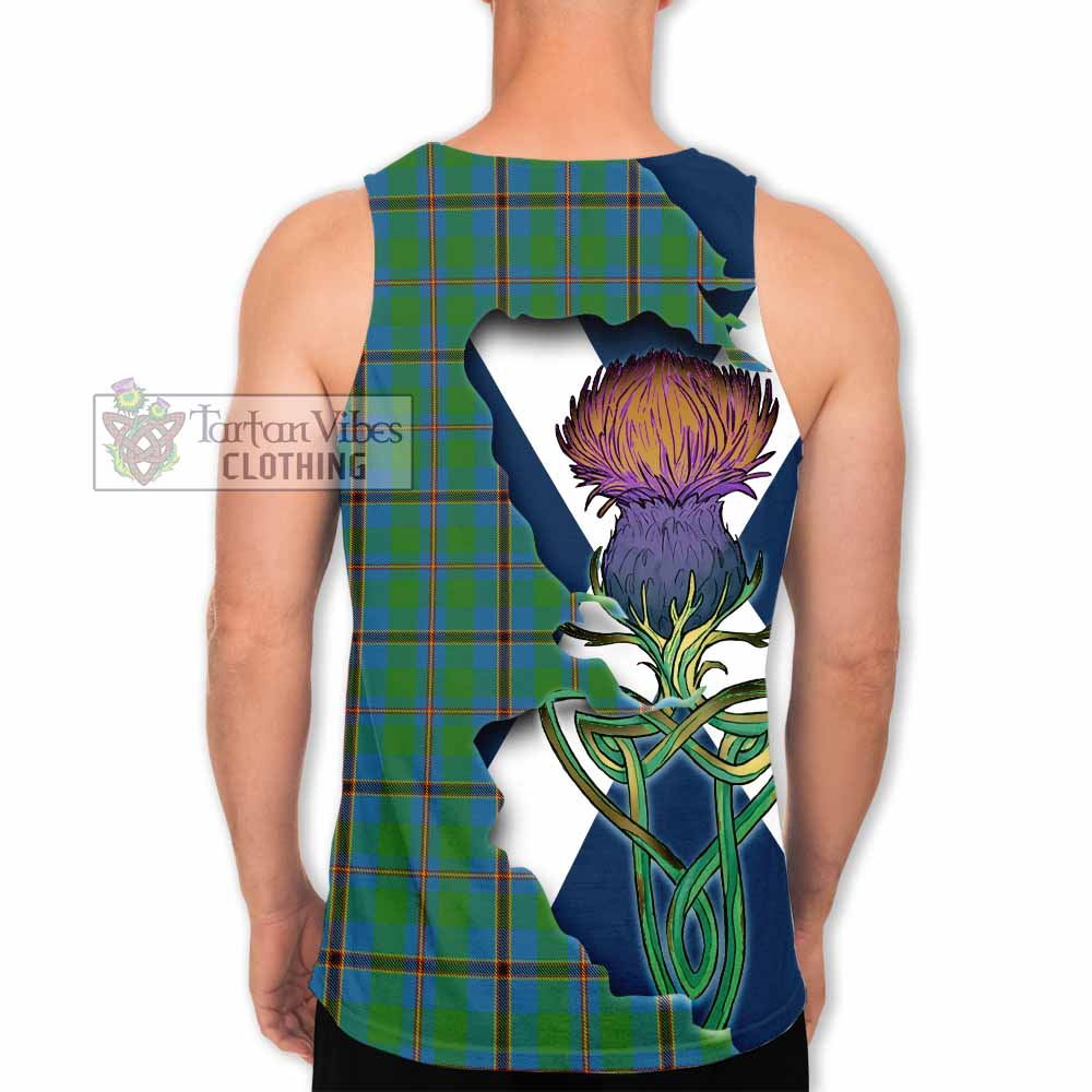 Tartan Vibes Clothing Snodgrass Tartan Family Crest Men's Tank Top Scottish Thistle Celtic Inspired