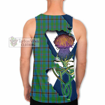 Tartan Vibes Clothing Snodgrass Tartan Family Crest Men's Tank Top Scottish Thistle Celtic Inspired
