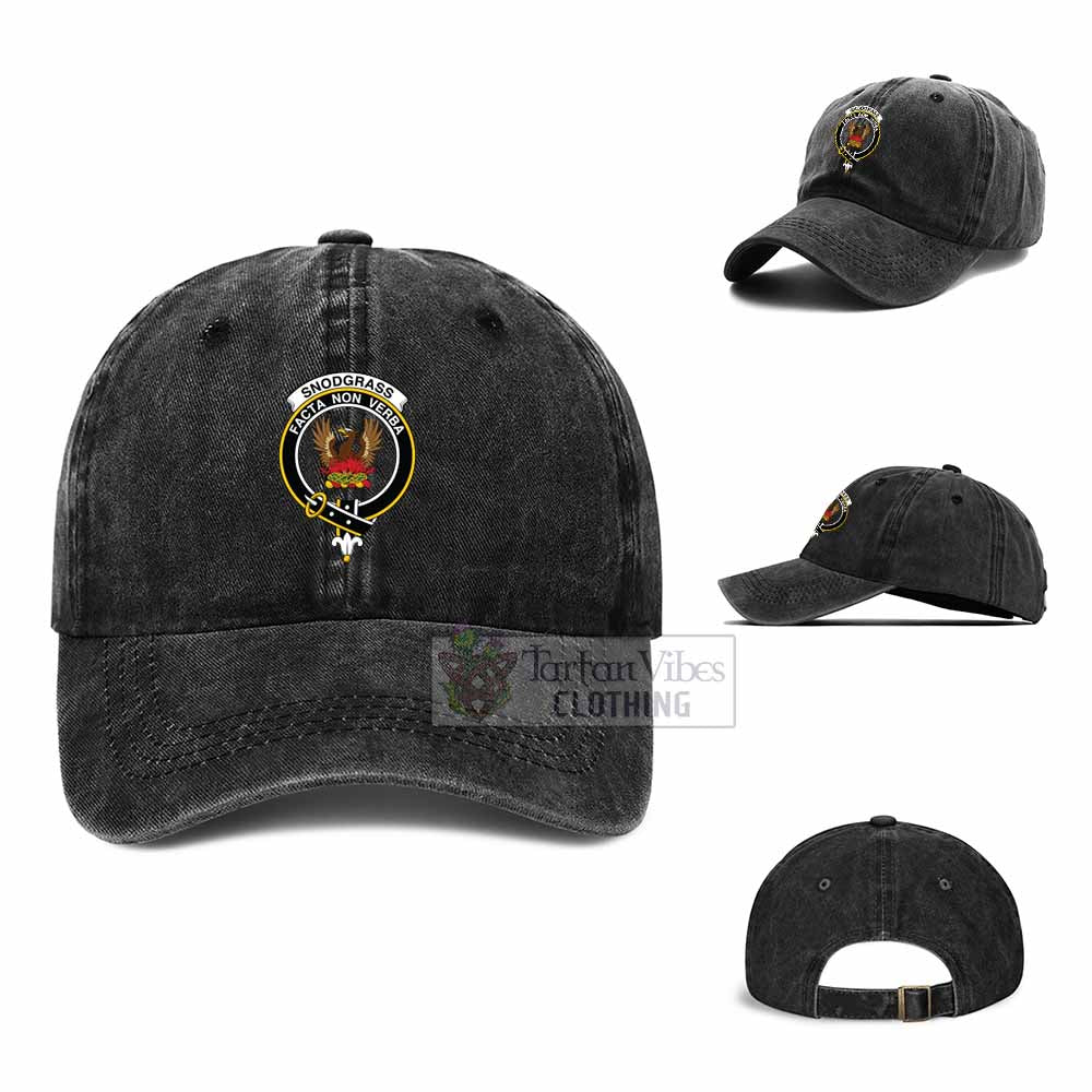 Tartan Vibes Clothing Snodgrass Clan Crest Denim Classic Cap