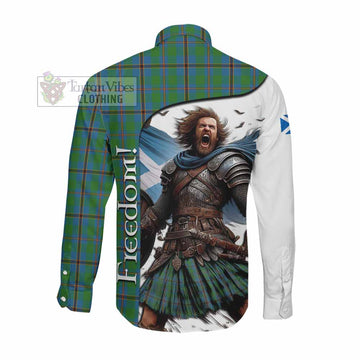 Tartan Vibes Clothing Snodgrass Crest Tartan Long Sleeve Button Shirt Inspired by the Freedom of Scottish Warrior