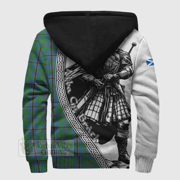 Snodgrass Tartan Clan Crest Sherpa Hoodie with Highlander Warrior Celtic Style - Tartan Vibes Clothing