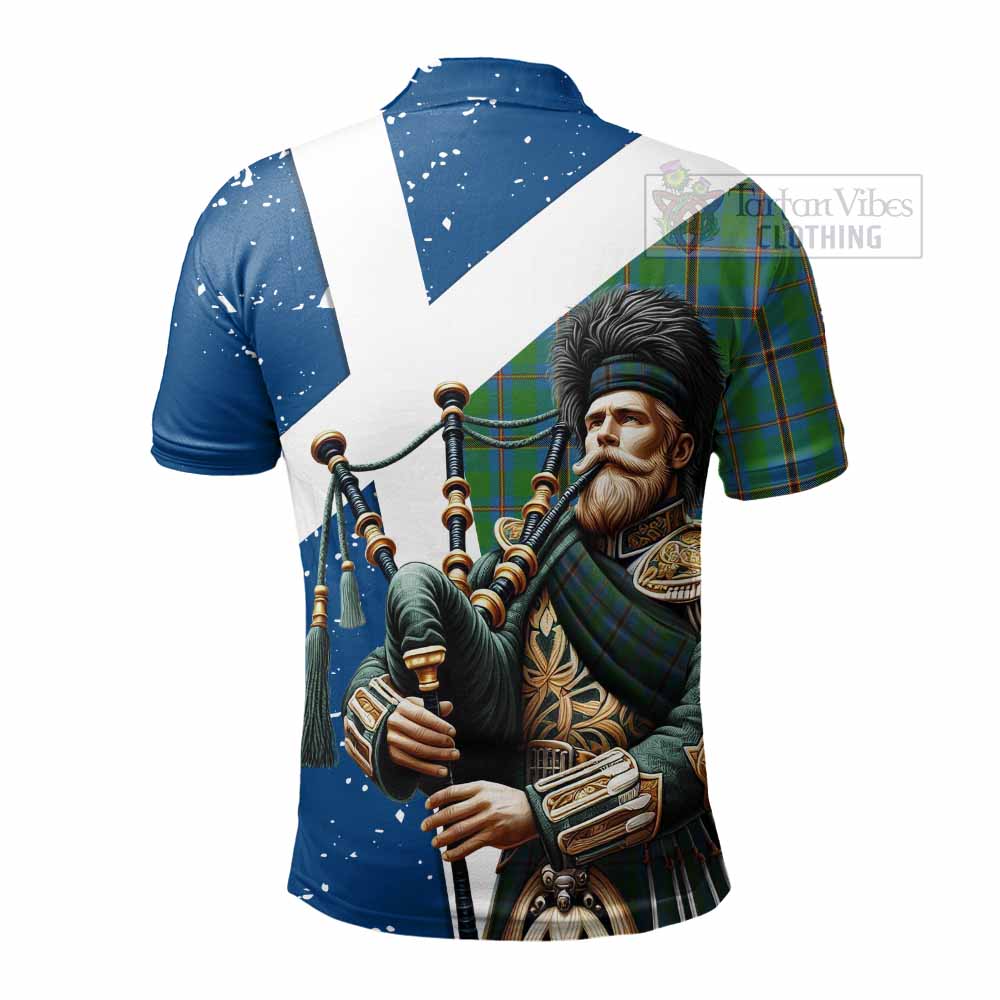 Snodgrass Tartan Polo Shirt with Family Crest Scottish Bagpiper Vibes - Tartan Vibes Clothing