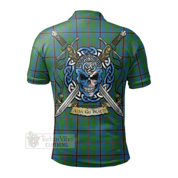 Snodgrass Tartan Polo Shirt with Family Crest Celtic Skull Style - Tartan Vibes Clothing