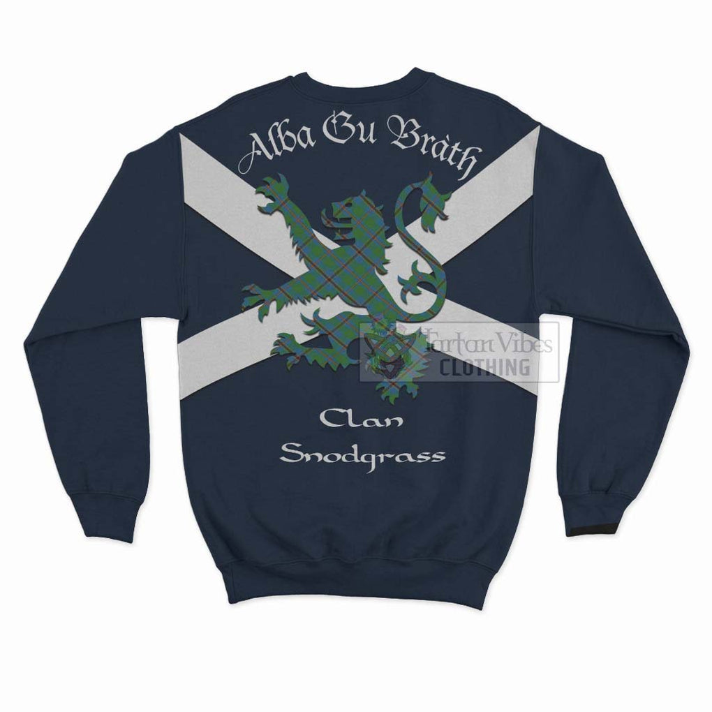 Snodgrass Tartan Lion Rampant Sweatshirt Proudly Display Your Heritage with Alba Gu Brath and Clan Name - Tartan Vibes Clothing