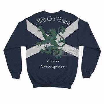 Snodgrass Tartan Lion Rampant Sweatshirt Proudly Display Your Heritage with Alba Gu Brath and Clan Name - Tartan Vibes Clothing