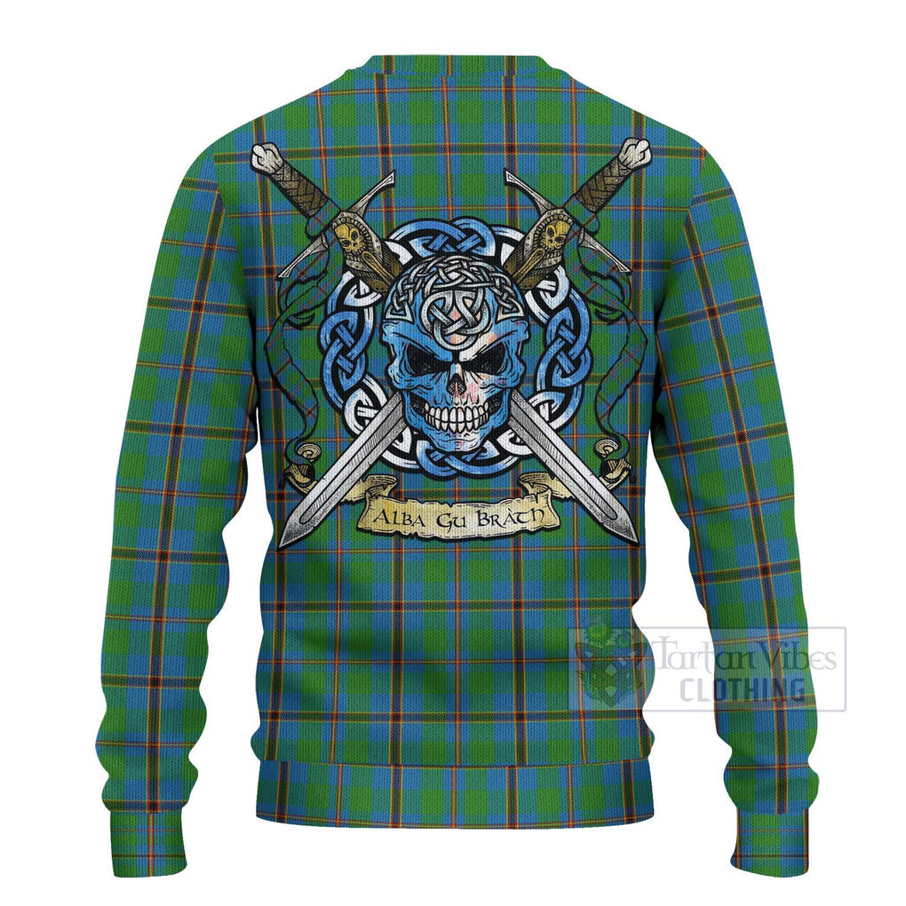 Snodgrass Tartan Ugly Sweater with Family Crest Celtic Skull Style - Tartan Vibes Clothing