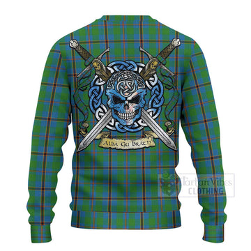 Snodgrass Tartan Ugly Sweater with Family Crest Celtic Skull Style - Tartan Vibes Clothing