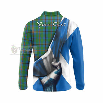 Snodgrass Tartan Long Sleeve Polo Shirt with Family Crest Scotland Patriotic Style - Tartan Vibes Clothing