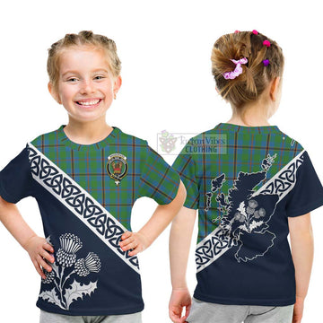 Snodgrass Tartan Kid T-Shirt Featuring Thistle and Scotland Map - Tartan Vibes Clothing