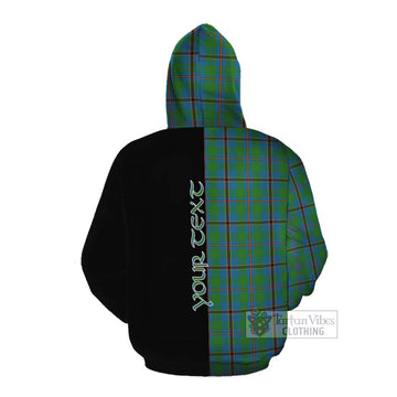 Snodgrass Tartan Cotton Hoodie with Family Crest and Half Of Me Style Pullover Hoodie - Tartan Vibes Clothing