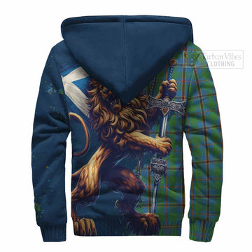 Snodgrass Tartan Family Crest Sherpa Hoodie with Scottish Majestic Lion - Tartan Vibes Clothing