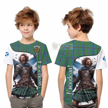 Tartan Vibes Clothing Snodgrass Crest Tartan Kid T-Shirt Inspired by the Freedom of Scottish Warrior