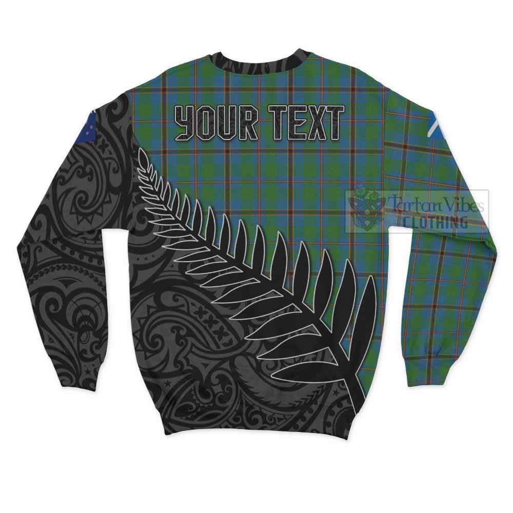 Snodgrass Crest Tartan Sweatshirt with New Zealand Silver Fern Half Style - Tartan Vibes Clothing