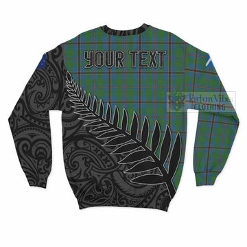 Snodgrass Crest Tartan Sweatshirt with New Zealand Silver Fern Half Style - Tartan Vibes Clothing