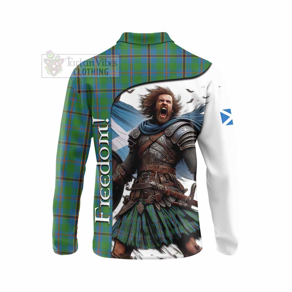 Tartan Vibes Clothing Snodgrass Crest Tartan Long Sleeve Polo Shirt Inspired by the Freedom of Scottish Warrior