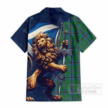 Snodgrass Tartan Family Crest Hawaiian Shirt with Scottish Majestic Lion - Tartan Vibes Clothing