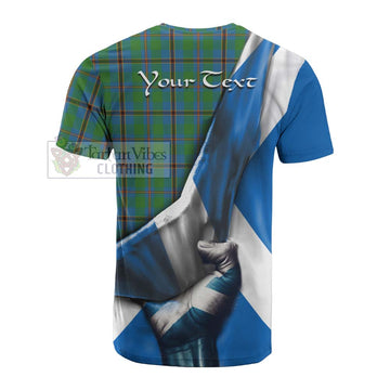 Tartan Vibes Clothing Snodgrass Tartan Cotton T-shirt with Family Crest Scotland Patriotic Style
