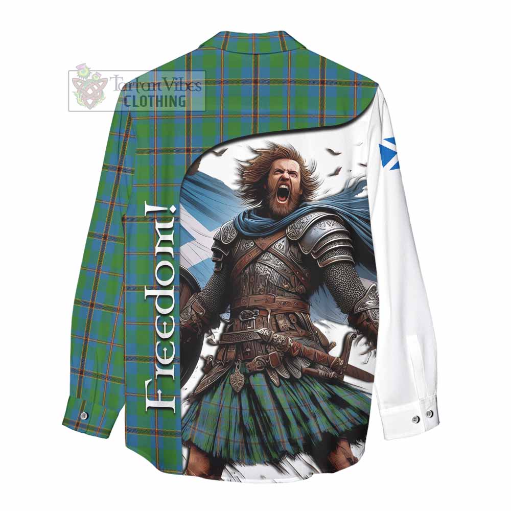 Tartan Vibes Clothing Snodgrass Crest Tartan Women's Casual Shirt Inspired by the Freedom of Scottish Warrior