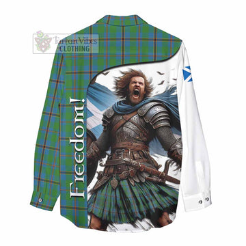 Tartan Vibes Clothing Snodgrass Crest Tartan Women's Casual Shirt Inspired by the Freedom of Scottish Warrior
