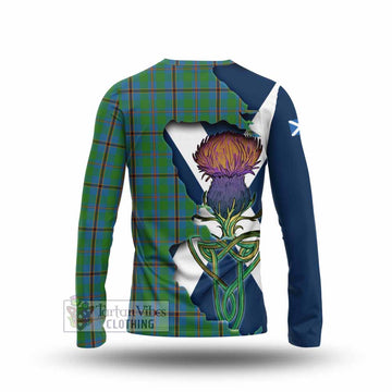 Tartan Vibes Clothing Snodgrass Tartan Family Crest Long Sleeve T-Shirt Scottish Thistle Celtic Inspired