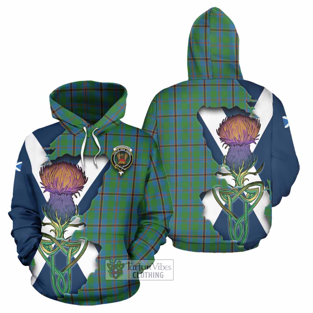 Tartan Vibes Clothing Snodgrass Tartan Family Crest Hoodie Scottish Thistle Celtic Inspired