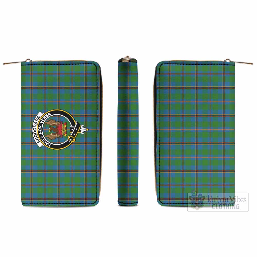 Snodgrass Tartan Women's Leather Wallet with Family Crest - Tartan Vibes Clothing